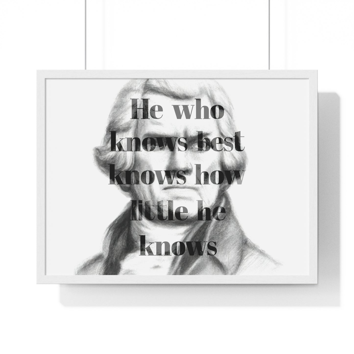 Thomas Jefferson Quote 5, Poster Art, Horizontal Light Print, 3rd President of the United States, American Patriots, AI Art, Political Art, Poster Prints, Presidential Portraits, Presidential Quotes, Inspirational Quotes