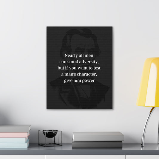 Abraham Lincoln Quote 5, Canvas Art, Dark Print, 16th President of the United States, American Patriots, AI Art, Political Art, Canvas Prints, Presidential Portraits, Presidential Quotes, Inspirational Quotes