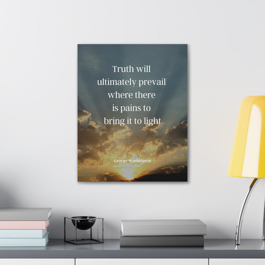 George Washington Quote 2, AI Canvas Art, 1st President of the United States, AI Art, Sunrise, Political Art, Canvas Prints, Presidential Quotes, Inspirational Quotes