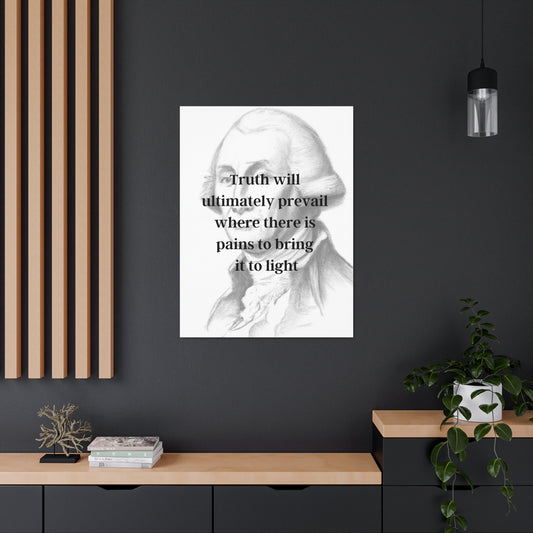 George Washington Quote 2, AI Canvas Art, Light Portrait, 1st President of the United States, American Patriots, AI Art, Political Art, Canvas Prints, Presidential Portraits, Presidential Quotes, Inspirational Quotes