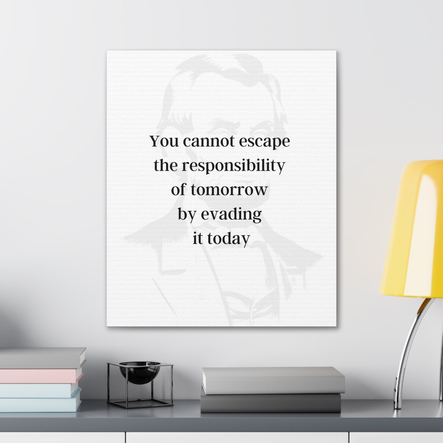 Abraham Lincoln Quote 1, Canvas Art, Light Print with Dark Lettering, 16th President of the United States, American Patriots, AI Art, Political Art, Canvas Prints, Presidential Portraits, Presidential Quotes, Inspirational Quotes