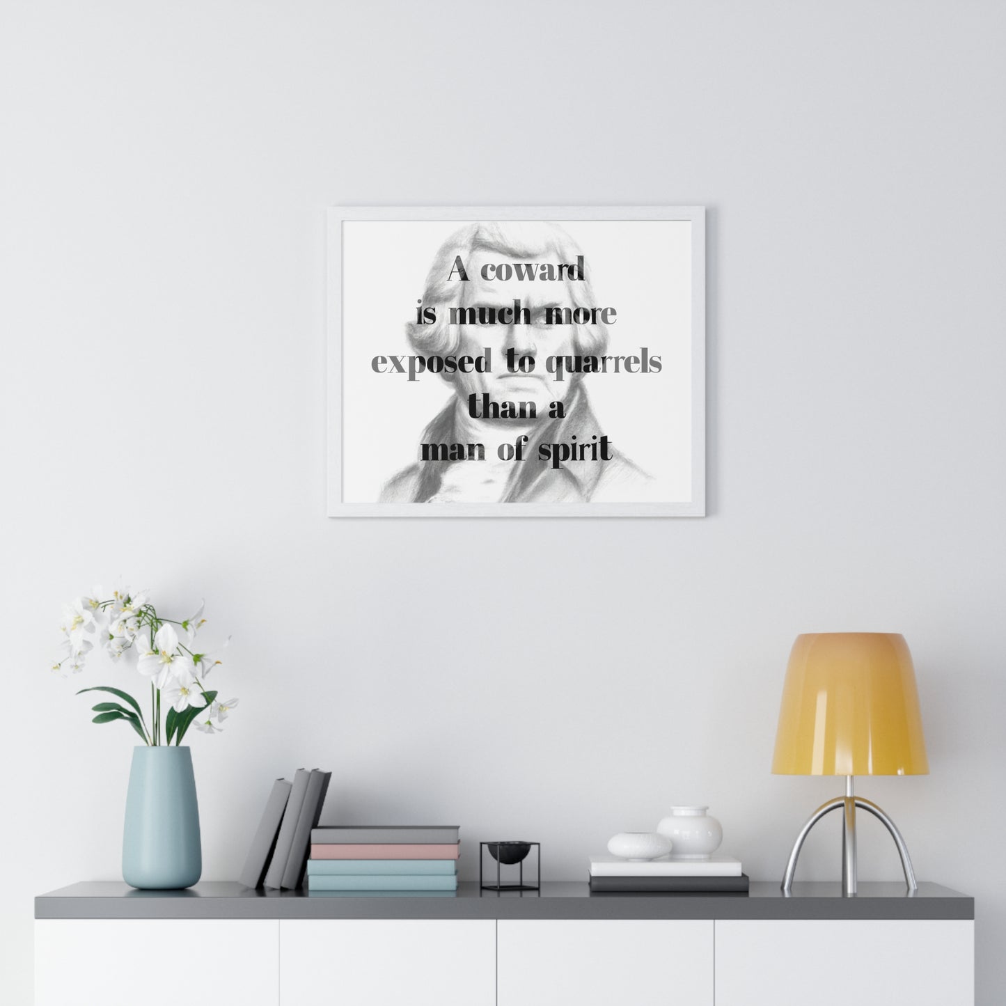 Thomas Jefferson Quote 6, Poster Art, Horizontal Light Print, 3rd President of the United States, American Patriots, AI Art, Political Art, Poster Prints, Presidential Portraits, Presidential Quotes, Inspirational Quotes