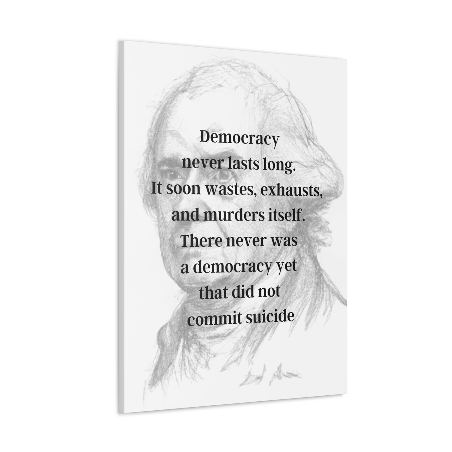 John Adams Quote 2, Canvas Art, Light Print, 2nd President of the United States, American Patriots, AI Art, Political Art, Canvas Prints, Presidential Portraits, Presidential Quotes, Inspirational Quotes