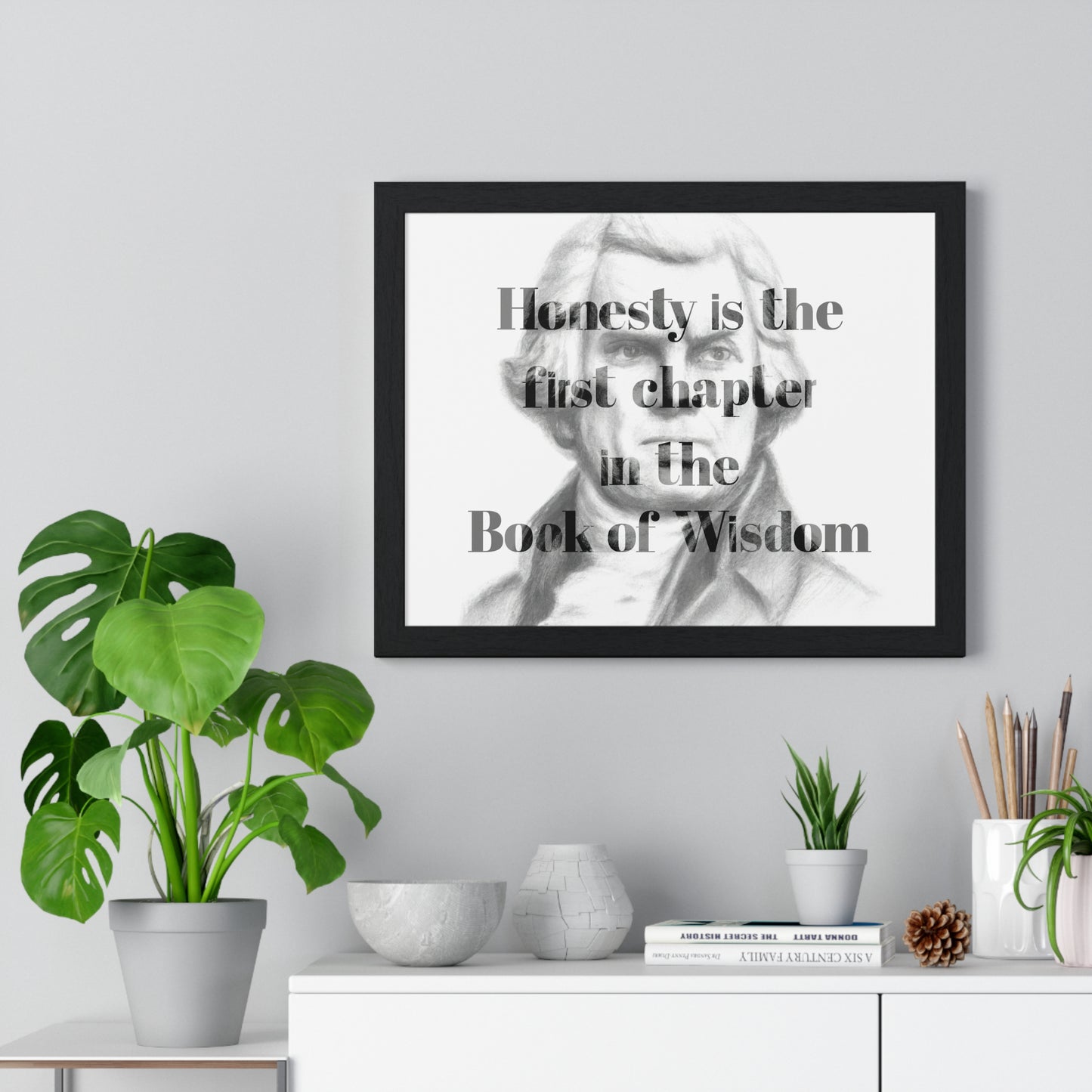 Thomas Jefferson Quote 1, Poster Art, Horizontal Light Print, 3rd President of the United States, American Patriots, AI Art, Political Art, Poster Prints, Presidential Portraits, Presidential Quotes, Inspirational Quotes