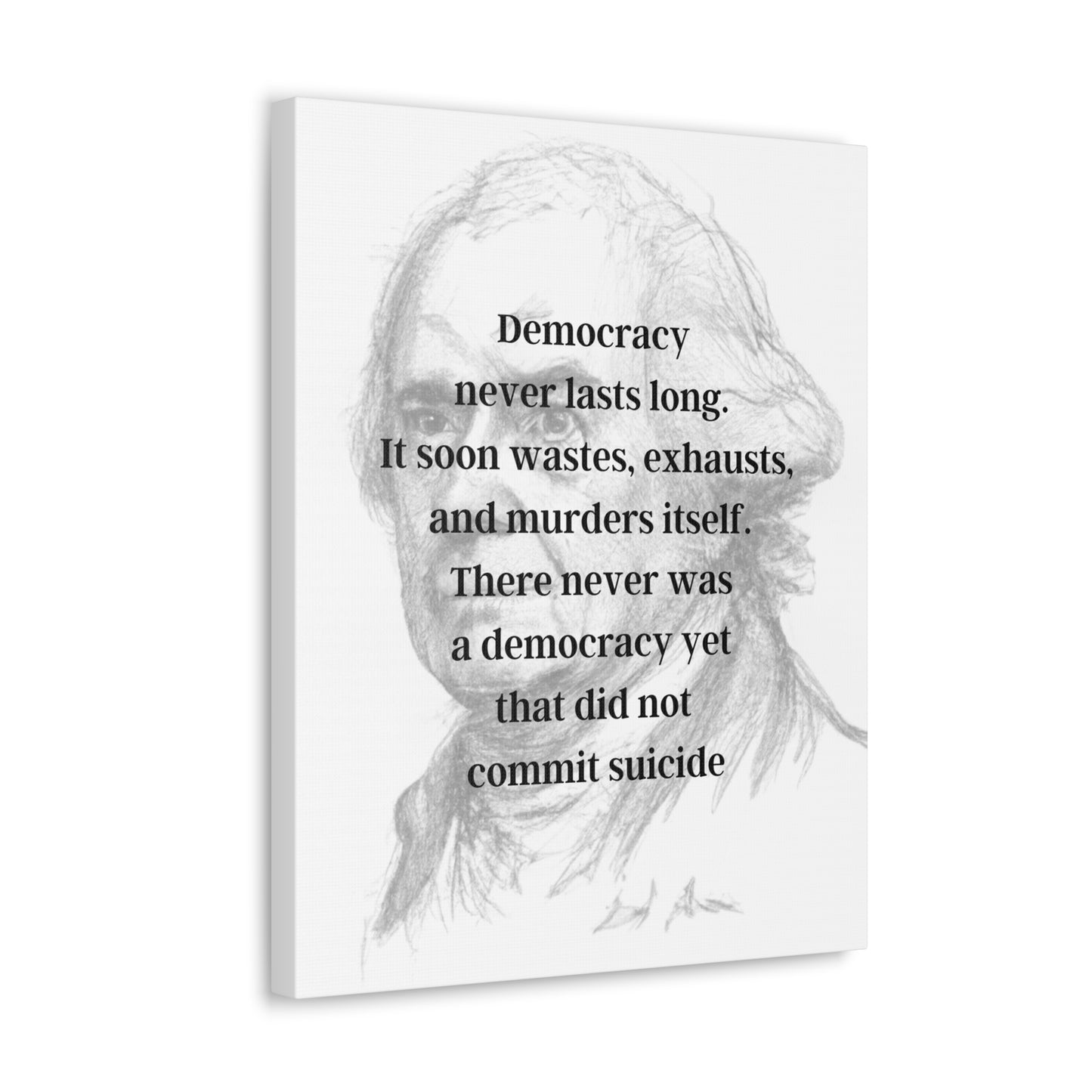 John Adams Quote 2, Canvas Art, Light Print, 2nd President of the United States, American Patriots, AI Art, Political Art, Canvas Prints, Presidential Portraits, Presidential Quotes, Inspirational Quotes