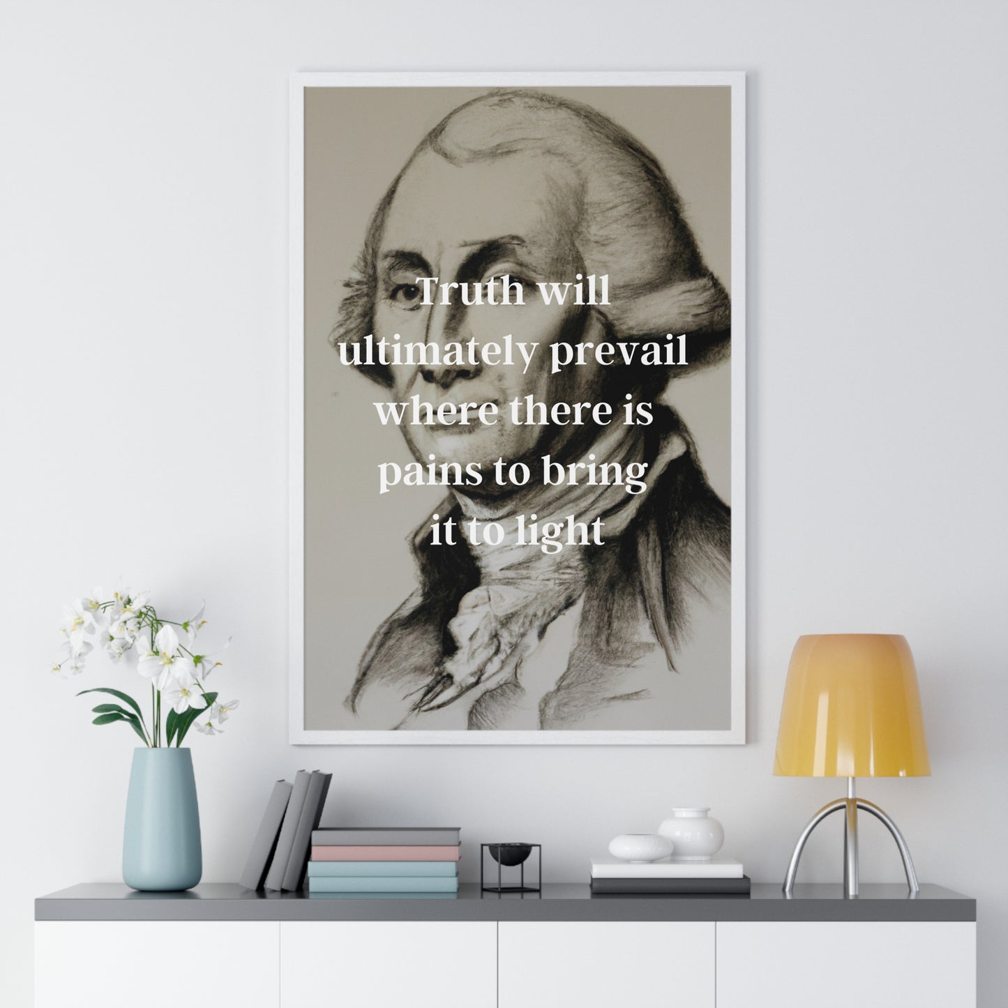 George Washington Quote 2, Poster Print, Neutral, 1st President of the United States, American Patriots, AI Art, Political Art, Poster Prints, Presidential Portraits, Presidential Quotes, Inspirational Quotes