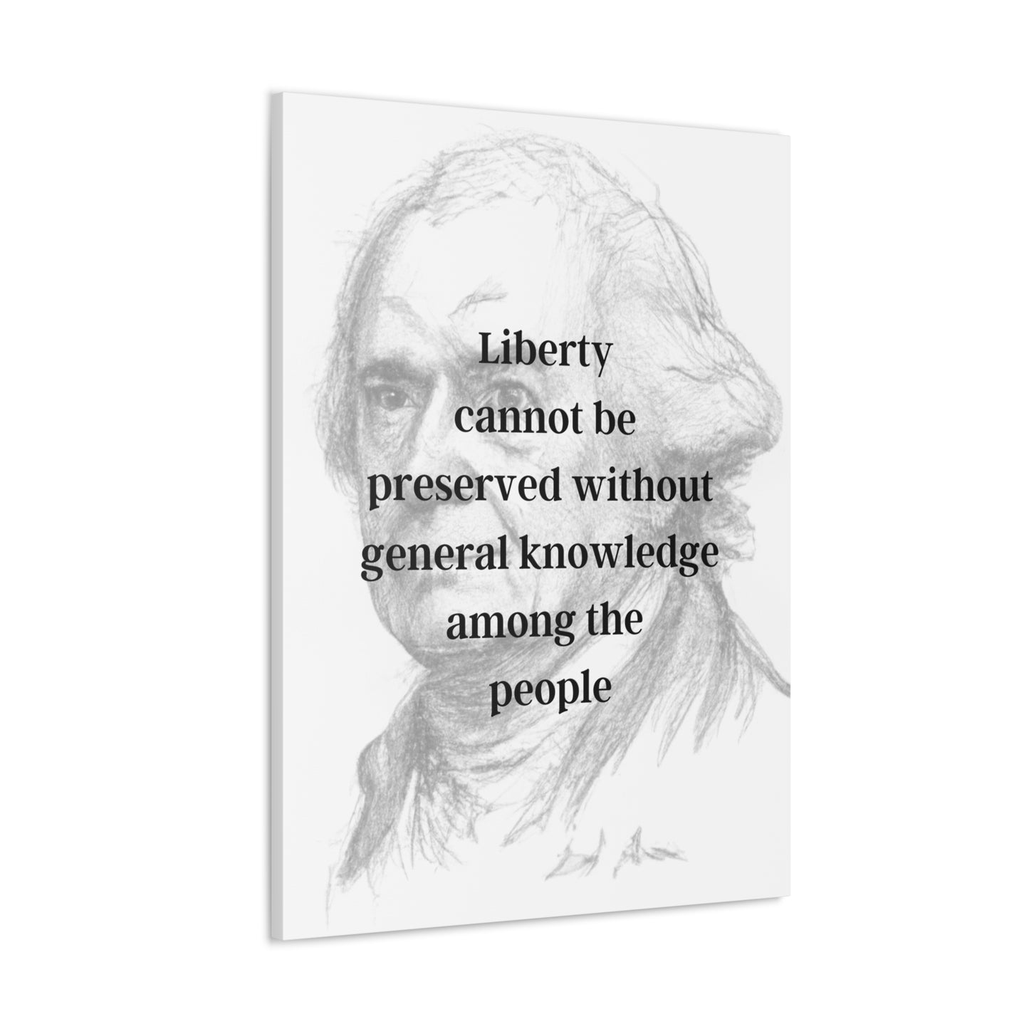 John Adams Quote 1, Canvas Art, Light Print, 2nd President of the United States, American Patriots, AI Art, Political Art, Canvas Prints, Presidential Portraits, Presidential Quotes, Inspirational Quotes