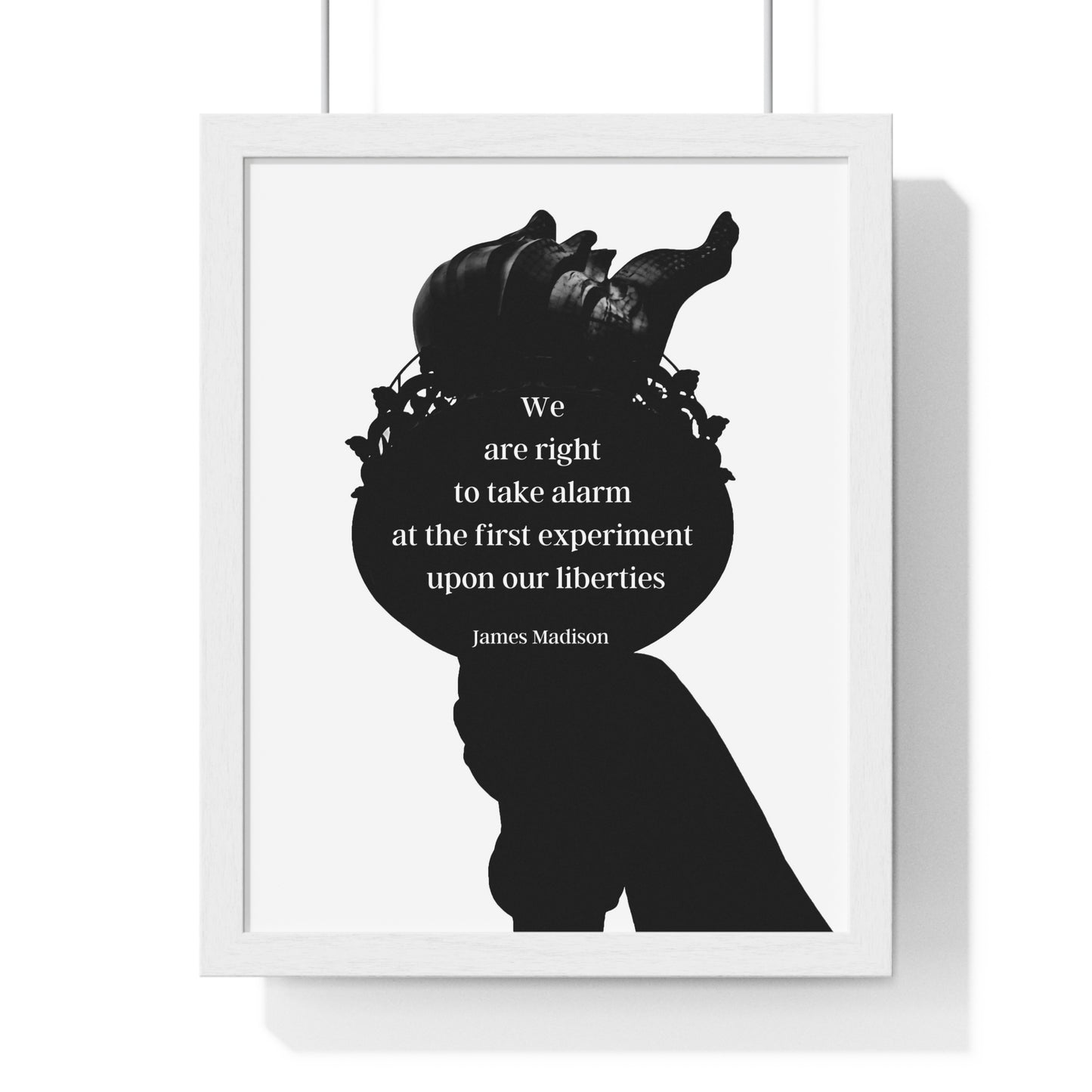 James Madison Quote 4, Poster Art, Dark Liberty Torch Print, 4th President of the United States, American Patriots, Statue of Liberty, Democracy, Freedom, Justice, Political Art, Poster Prints, Presidential Quotes, Inspirational Quotes