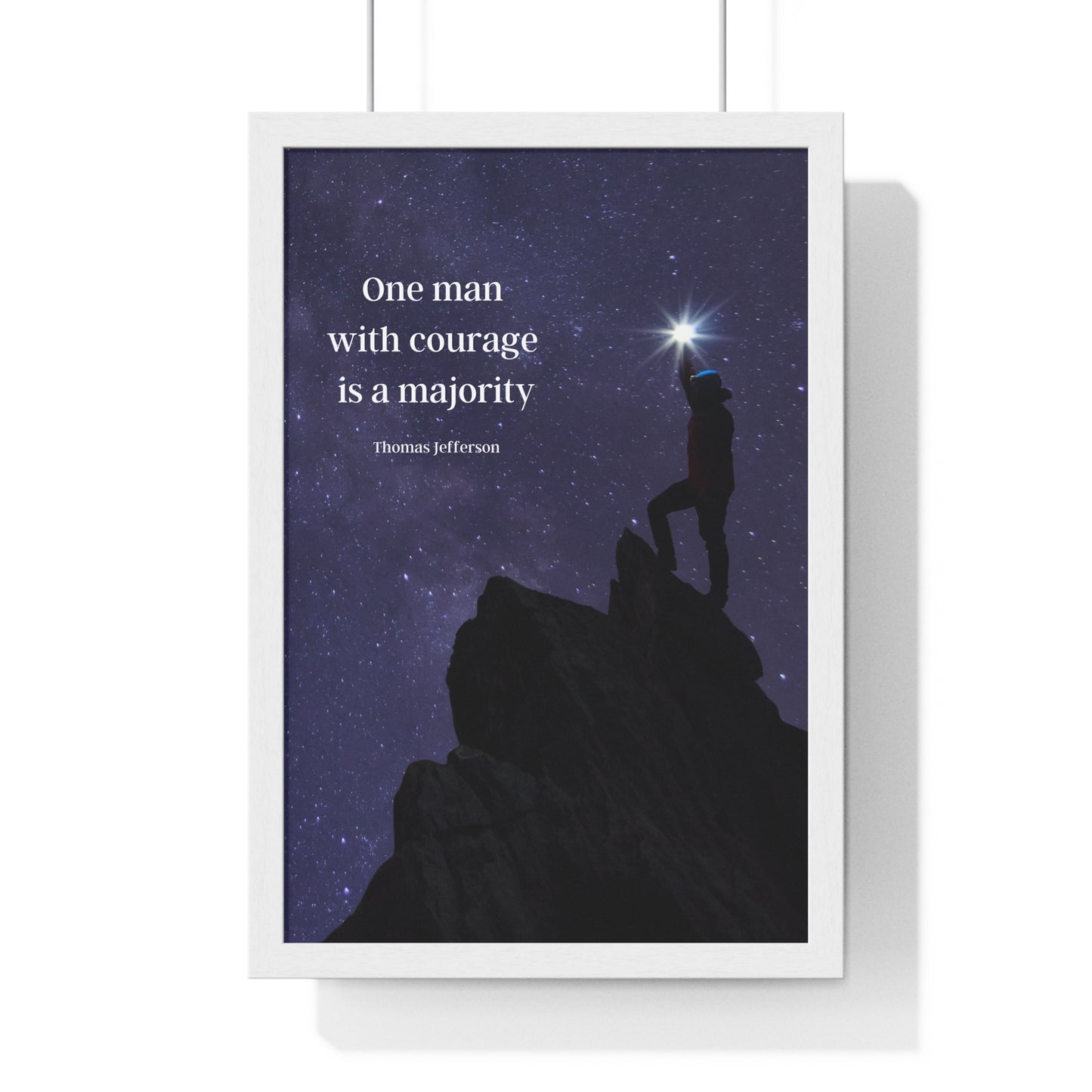 Thomas Jefferson Quote 4, Poster Art, Mountaintop, Reach for the Stars in Color, Nature, 3rd President of the United States, American Patriots, AI Art, Political Art, Presidential Quotes, Inspirational Quotes