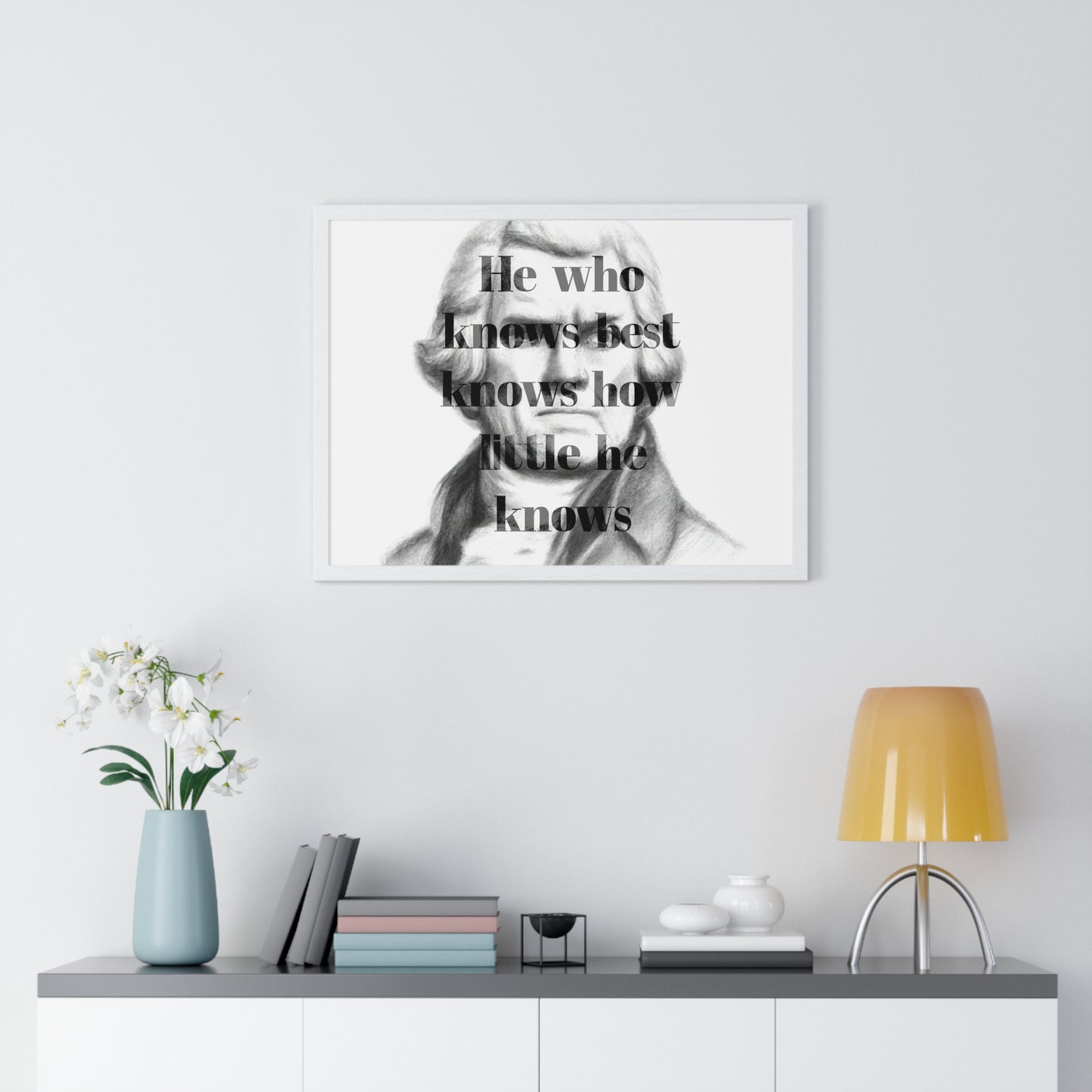 Thomas Jefferson Quote 5, Poster Art, Horizontal Light Print, 3rd President of the United States, American Patriots, AI Art, Political Art, Poster Prints, Presidential Portraits, Presidential Quotes, Inspirational Quotes