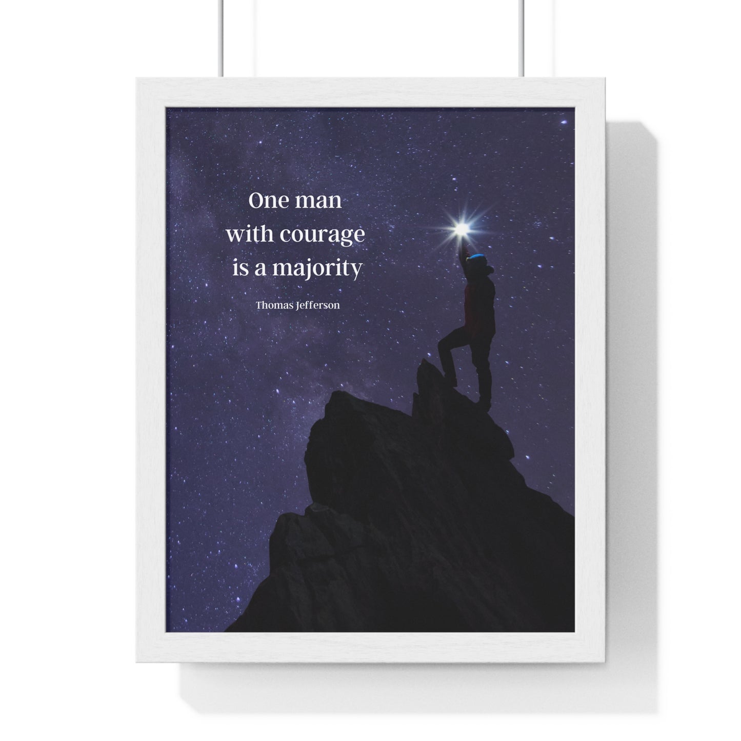 Thomas Jefferson Quote 4, Poster Art, Mountaintop, Reach for the Stars in Color, Nature, 3rd President of the United States, American Patriots, AI Art, Political Art, Presidential Quotes, Inspirational Quotes