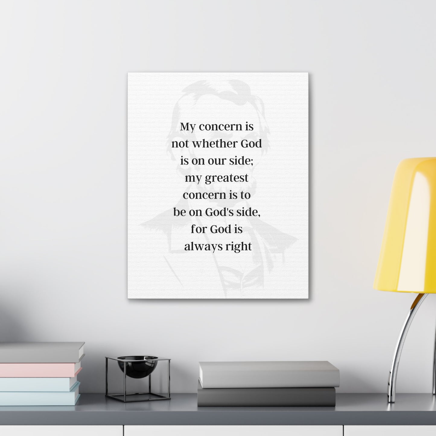Abraham Lincoln Quote 2, Canvas Art, Light Print with Black Lettering, 16th President of the United States, American Patriots, AI Art, Political Art, Canvas Prints, Presidential Portraits, Presidential Quotes, Inspirational Quotes