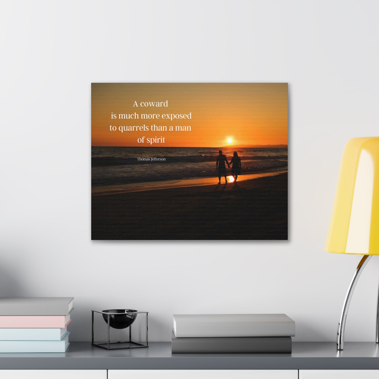 Thomas Jefferson Quote 6, Canvas Art, Horizontal Beach Print in Color, 3rd President of the United States, Ocean Art, Sunset, Nature, Political Art, Canvas Prints, Presidential Quotes, Inspirational Quotes