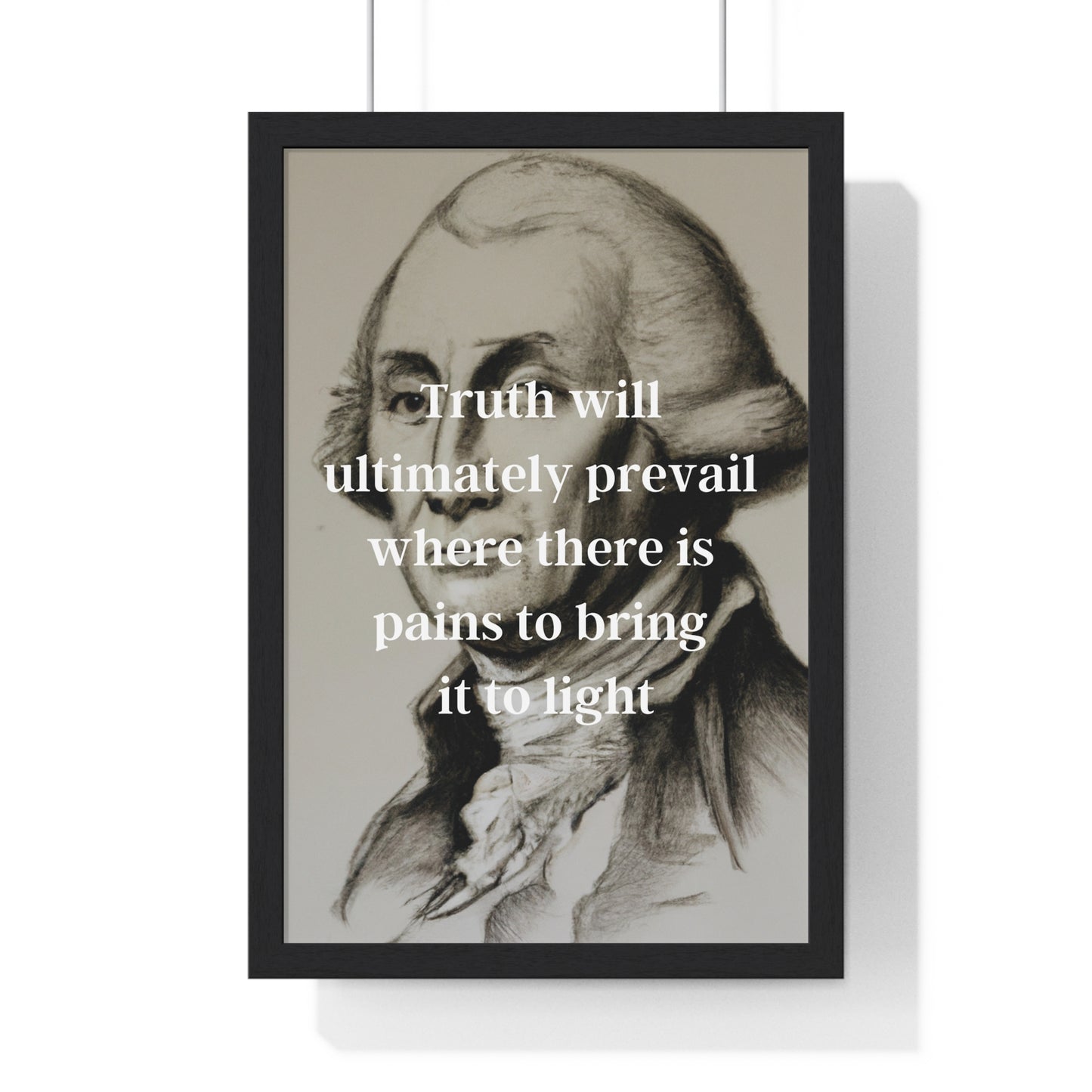 George Washington Quote 2, Poster Print, Neutral, 1st President of the United States, American Patriots, AI Art, Political Art, Poster Prints, Presidential Portraits, Presidential Quotes, Inspirational Quotes