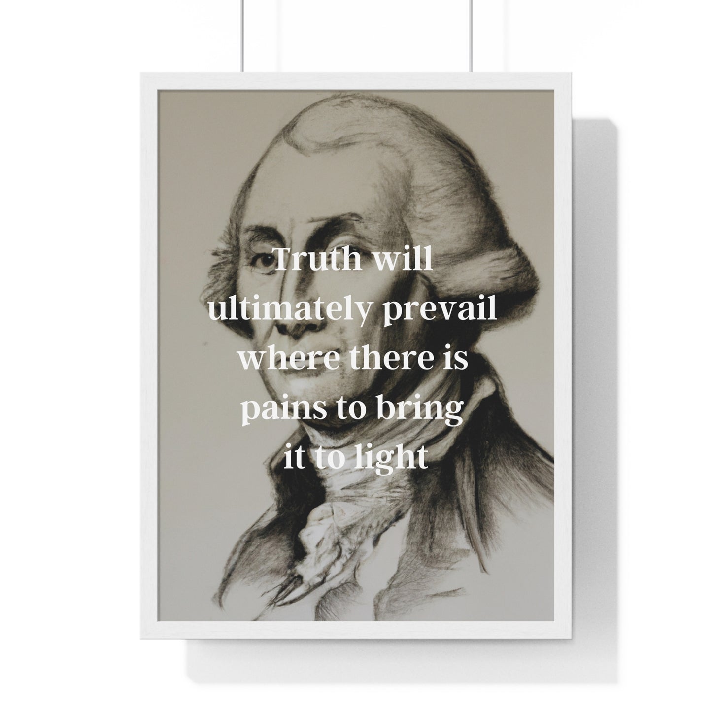 George Washington Quote 2, Poster Print, Neutral, 1st President of the United States, American Patriots, AI Art, Political Art, Poster Prints, Presidential Portraits, Presidential Quotes, Inspirational Quotes