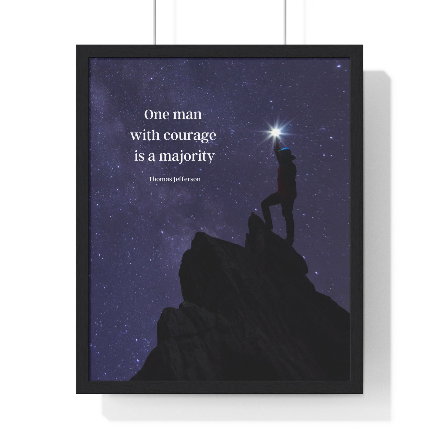 Thomas Jefferson Quote 4, Poster Art, Mountaintop, Reach for the Stars in Color, Nature, 3rd President of the United States, American Patriots, AI Art, Political Art, Presidential Quotes, Inspirational Quotes