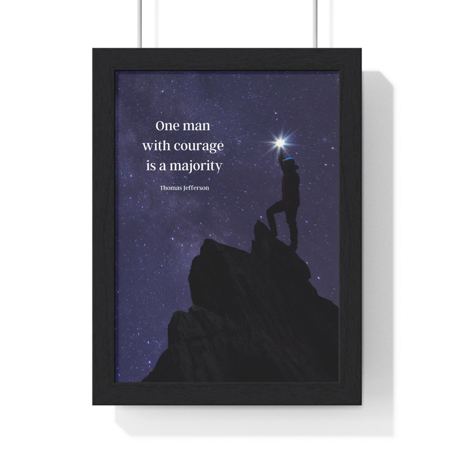 Thomas Jefferson Quote 4, Poster Art, Mountaintop, Reach for the Stars in Color, Nature, 3rd President of the United States, American Patriots, AI Art, Political Art, Presidential Quotes, Inspirational Quotes