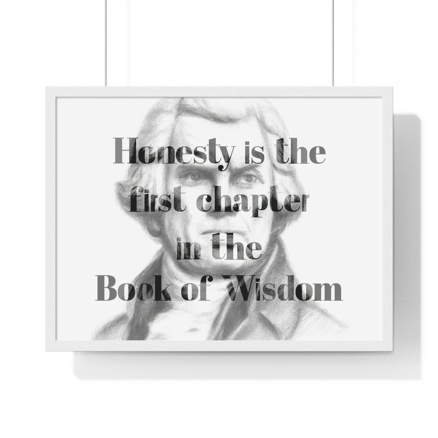 Thomas Jefferson Quote 1, Poster Art, Horizontal Light Print, 3rd President of the United States, American Patriots, AI Art, Political Art, Poster Prints, Presidential Portraits, Presidential Quotes, Inspirational Quotes
