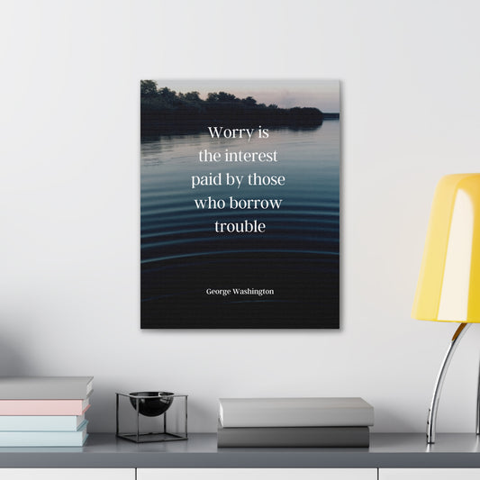 George Washington Quote 3, AI Canvas Art, 1st President of the United States, AI Art, Lake, Nature, Political Art, Canvas Prints, Presidential Quotes, Inspirational Quotes