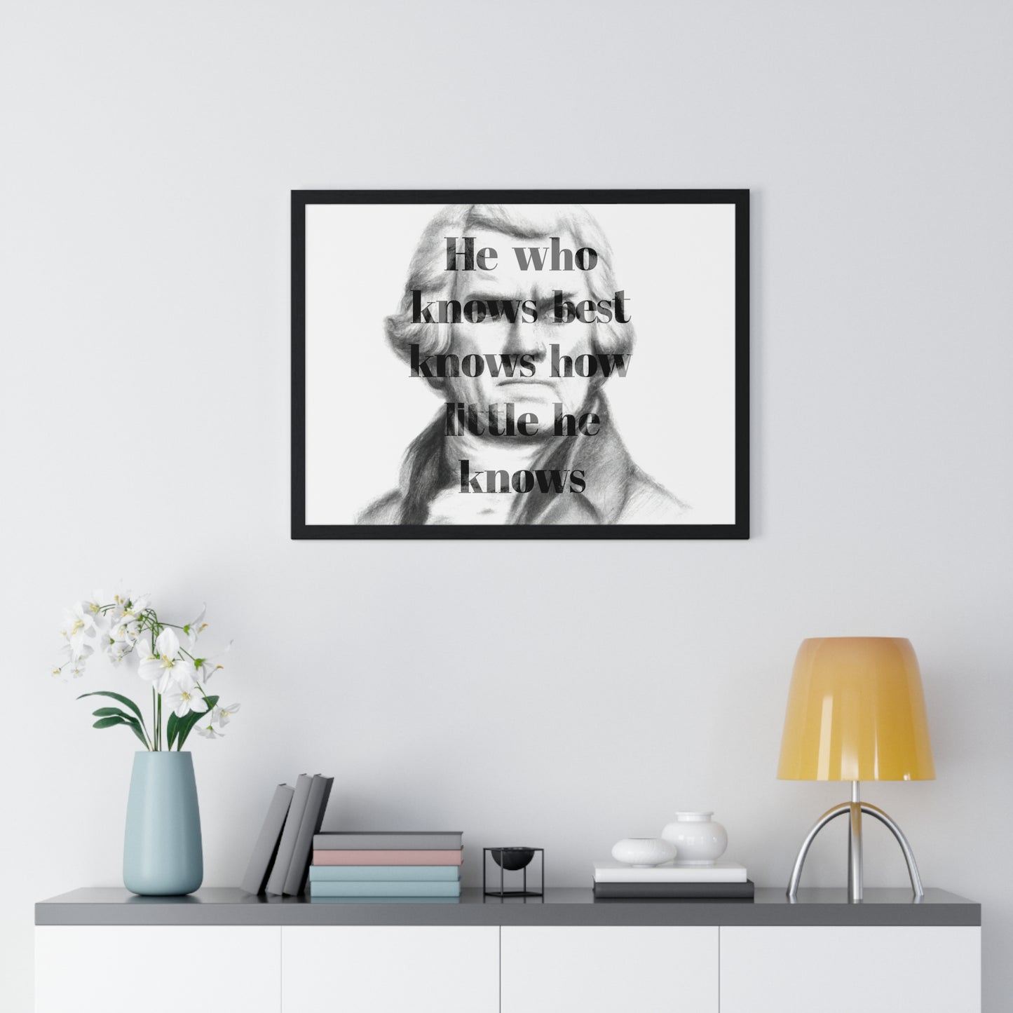 Thomas Jefferson Quote 5, Poster Art, Horizontal Light Print, 3rd President of the United States, American Patriots, AI Art, Political Art, Poster Prints, Presidential Portraits, Presidential Quotes, Inspirational Quotes