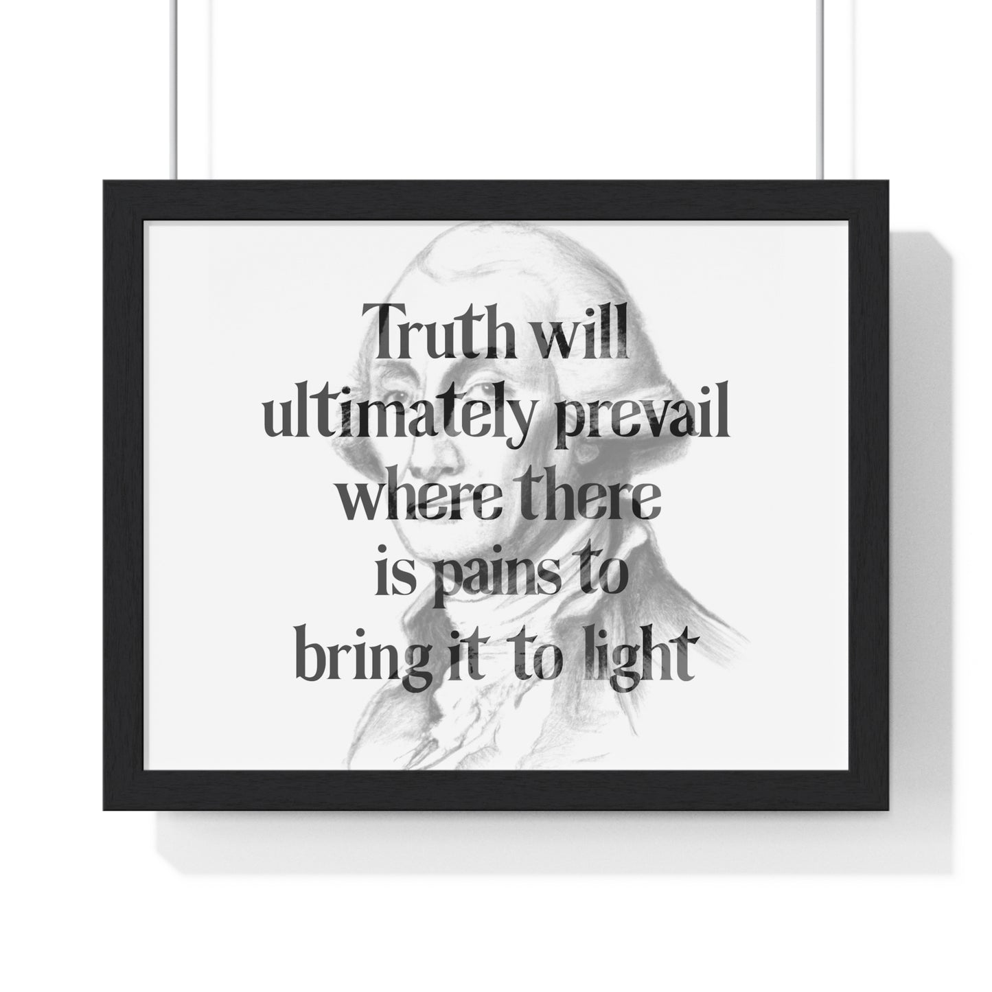 George Washington Quote 2, Poster Print, Horizontal, Light, 1st President of the United States, American Patriots, AI Art, Political Art, Presidential Portraits, Presidential Quotes, Inspirational Quotes