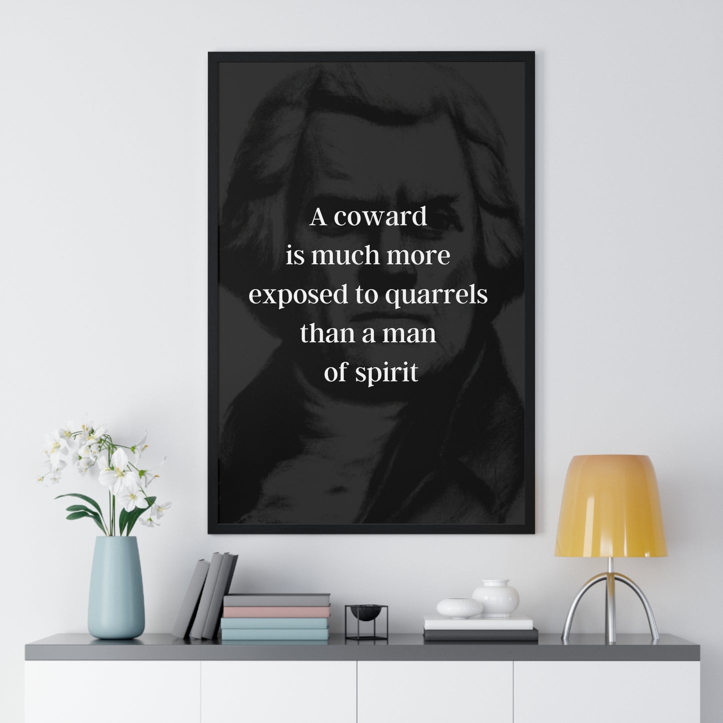 Thomas Jefferson Quote 6, Poster Art, Dark Print, 3rd President of the United States, American Patriots, AI Art, Political Art, Poster Prints, Presidential Portraits, Presidential Quotes, Inspirational Quotes