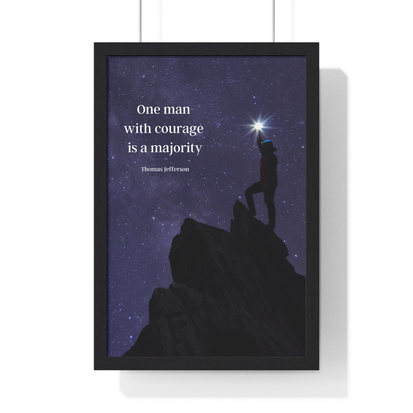 Thomas Jefferson Quote 4, Poster Art, Mountaintop, Reach for the Stars in Color, Nature, 3rd President of the United States, American Patriots, AI Art, Political Art, Presidential Quotes, Inspirational Quotes