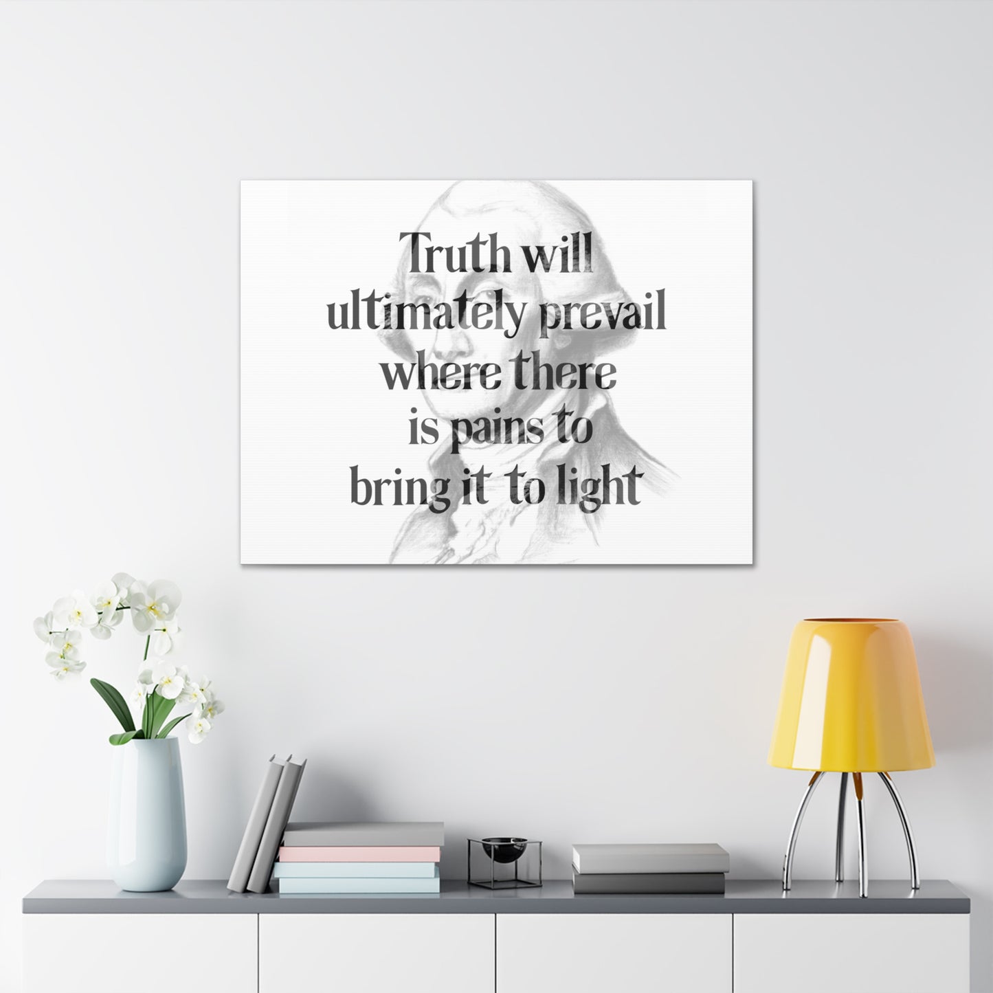 George Washington Quote 2, AI Canvas Art, Horizontal Light Print, 1st President of the United States, American Patriots, AI Art, Political Art, Canvas Prints, Presidential Portraits, Presidential Quotes, Inspirational Quotes