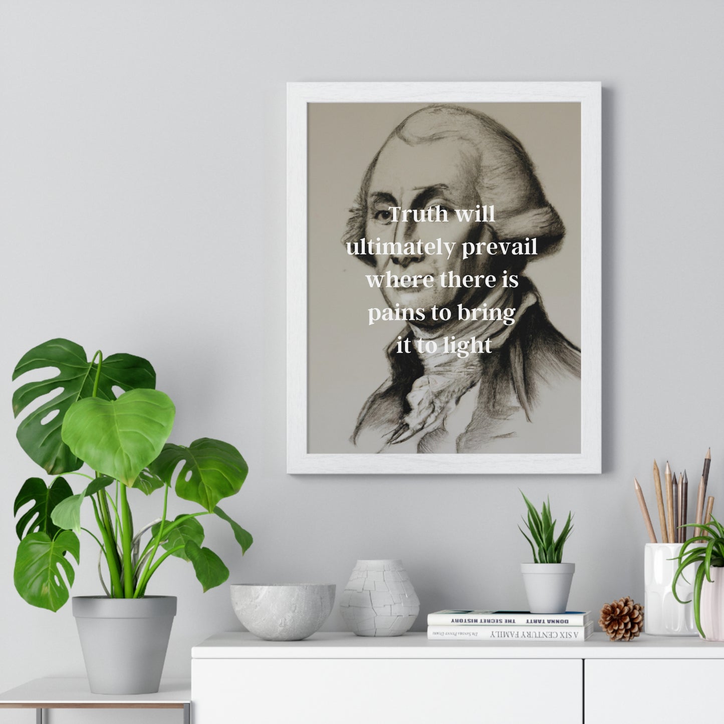 George Washington Quote 2, Poster Print, Neutral, 1st President of the United States, American Patriots, AI Art, Political Art, Poster Prints, Presidential Portraits, Presidential Quotes, Inspirational Quotes