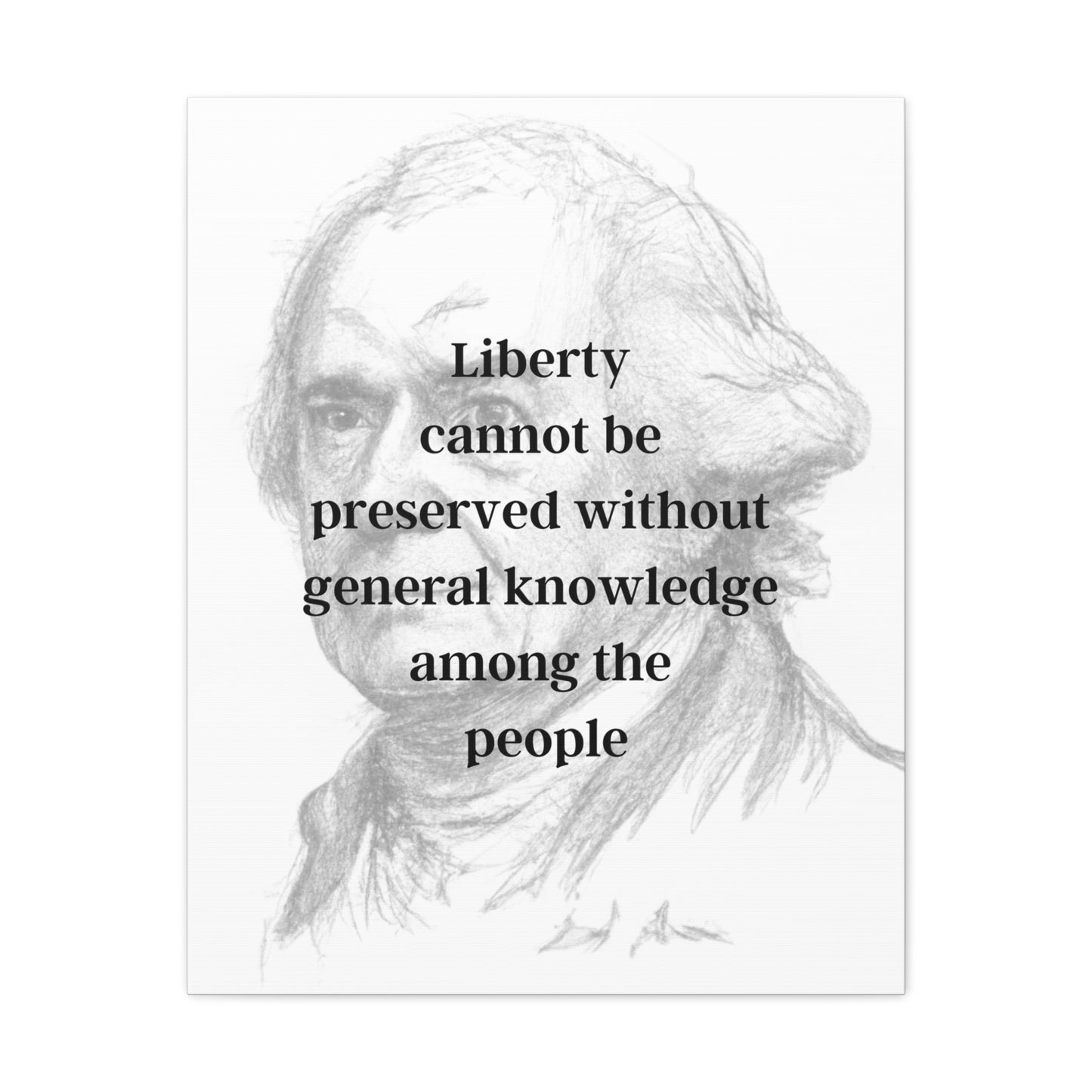 John Adams Quote 1, Canvas Art, Light Print, 2nd President of the United States, American Patriots, AI Art, Political Art, Canvas Prints, Presidential Portraits, Presidential Quotes, Inspirational Quotes