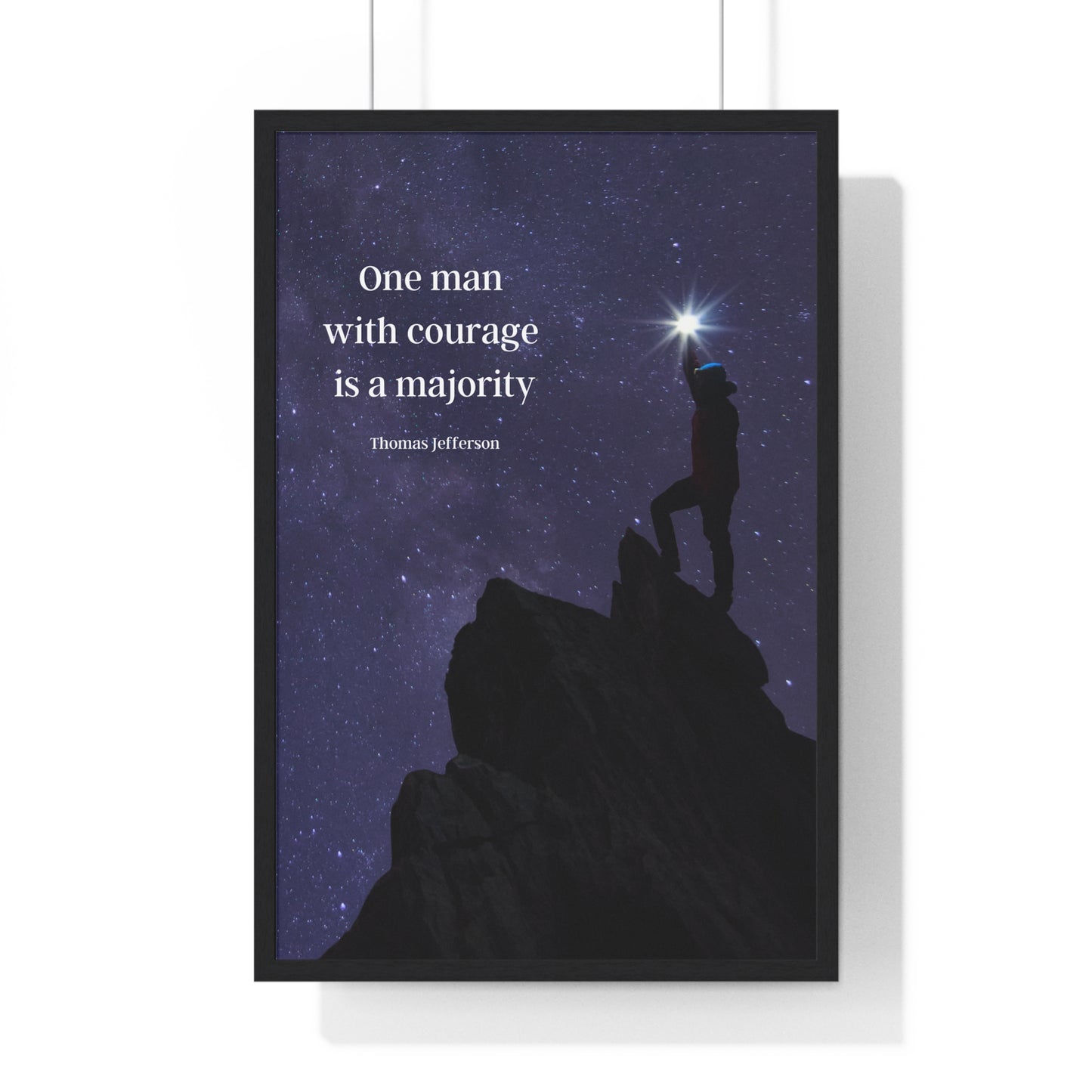 Thomas Jefferson Quote 4, Poster Art, Mountaintop, Reach for the Stars in Color, Nature, 3rd President of the United States, American Patriots, AI Art, Political Art, Presidential Quotes, Inspirational Quotes