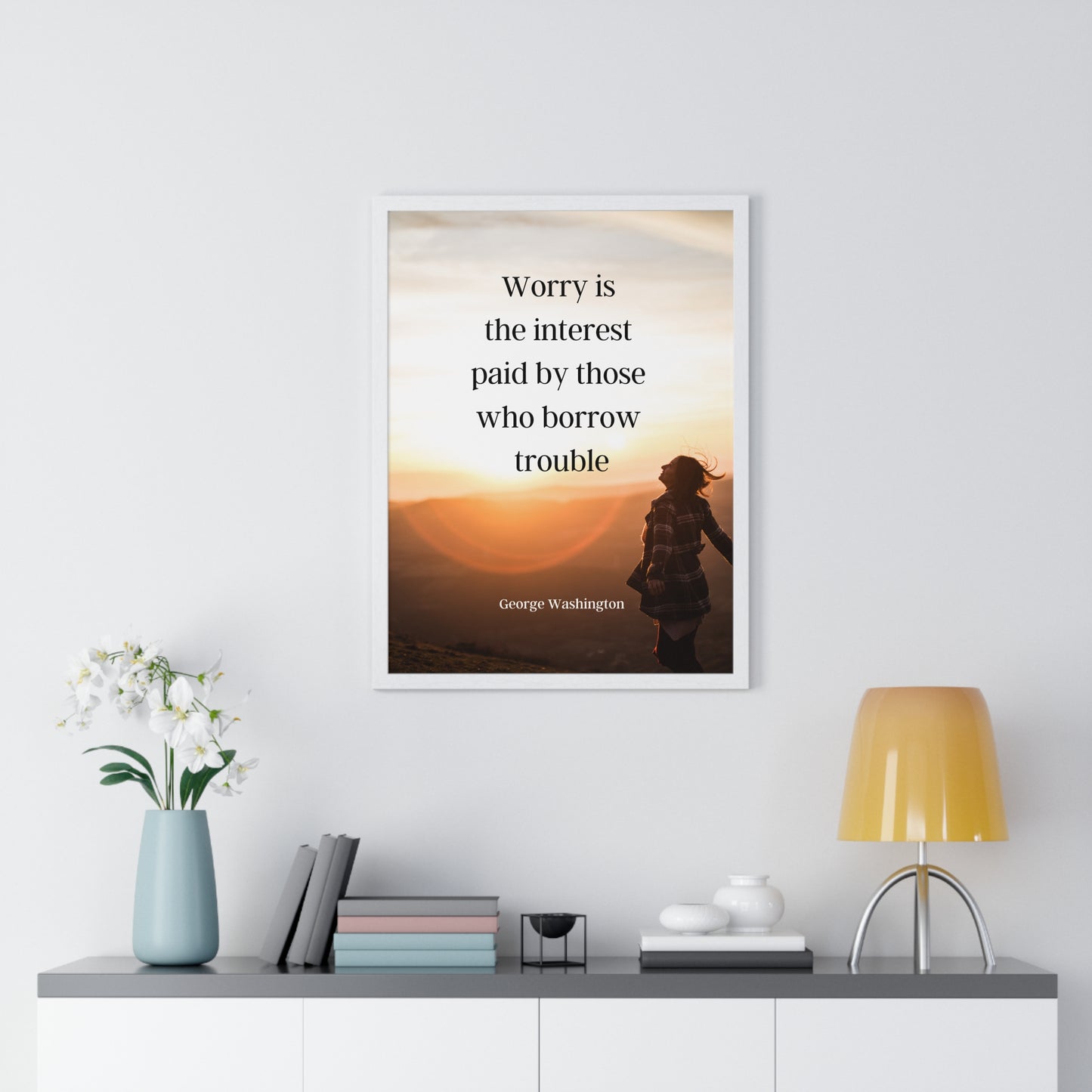 George Washington Quote 3, Poster Art, 1st President of the United States, AI Art, Sunset, Nature, Political Art, Poster Prints, Presidential Quotes, Inspirational Quotes