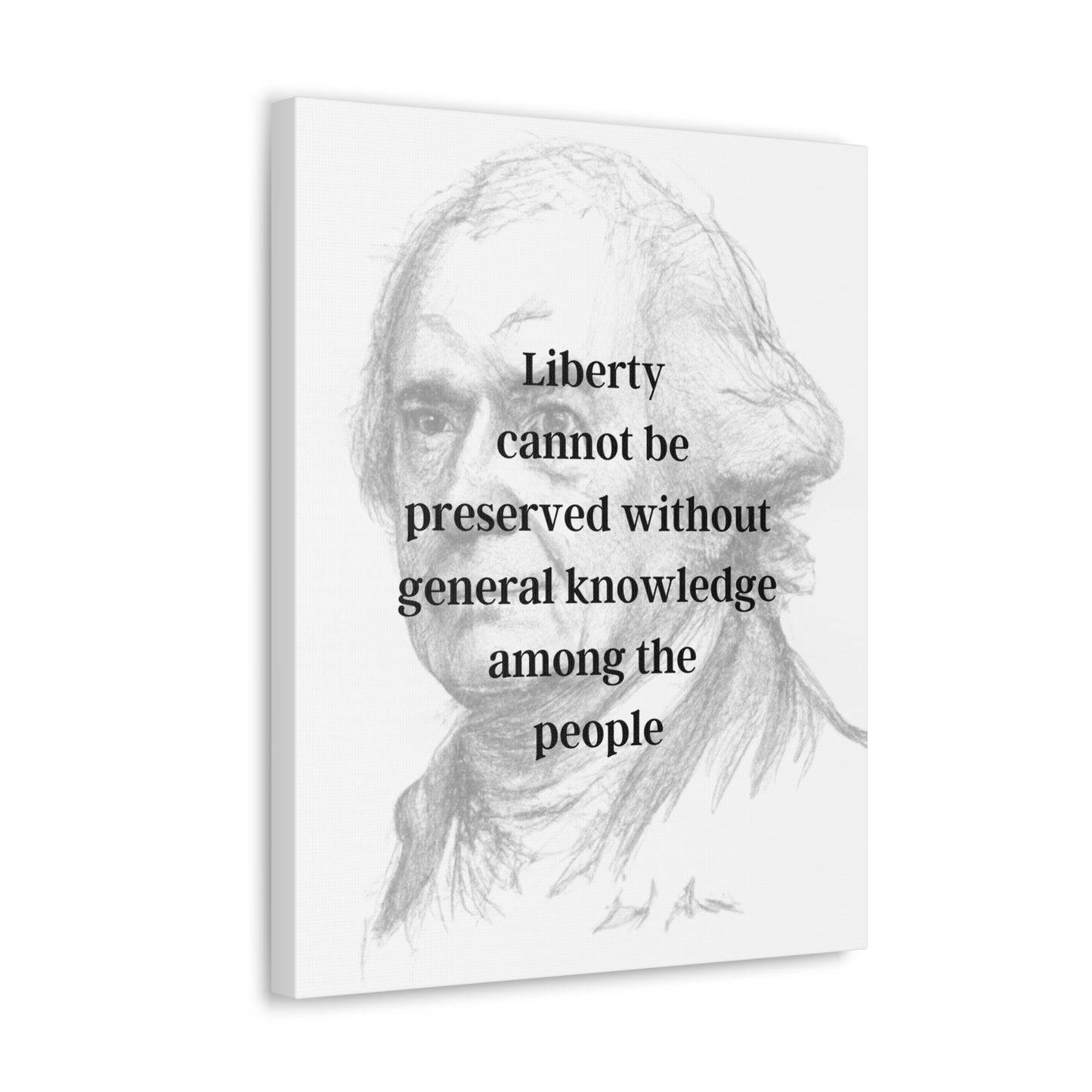 John Adams Quote 1, Canvas Art, Light Print, 2nd President of the United States, American Patriots, AI Art, Political Art, Canvas Prints, Presidential Portraits, Presidential Quotes, Inspirational Quotes
