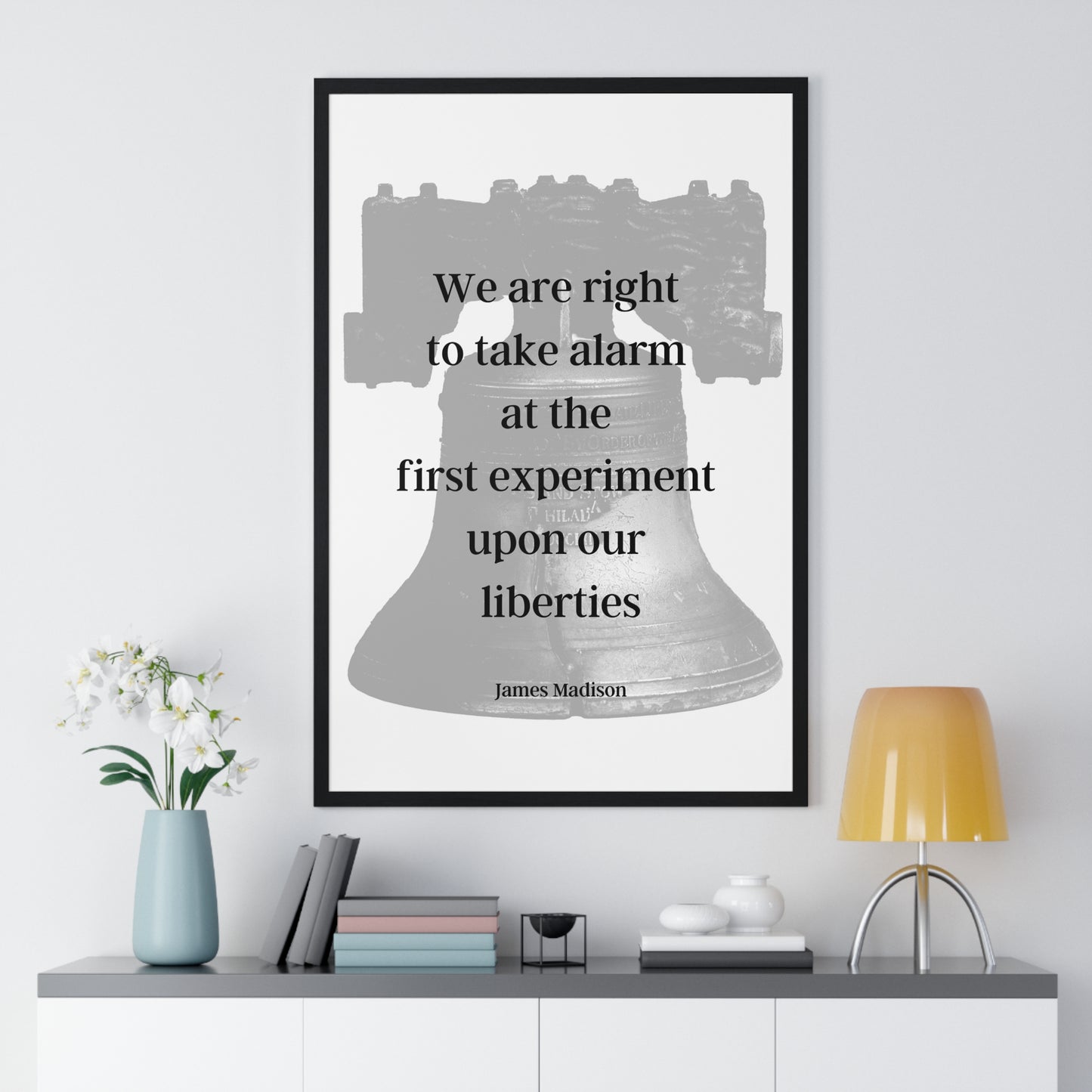 James Madison Quote 4, Poster Art, Light Print, 4th President of the United States, American Patriots, Liberty Bell, Freedom, Justice, Political Art, Poster Prints, Presidential Quotes, Inspirational Quotes