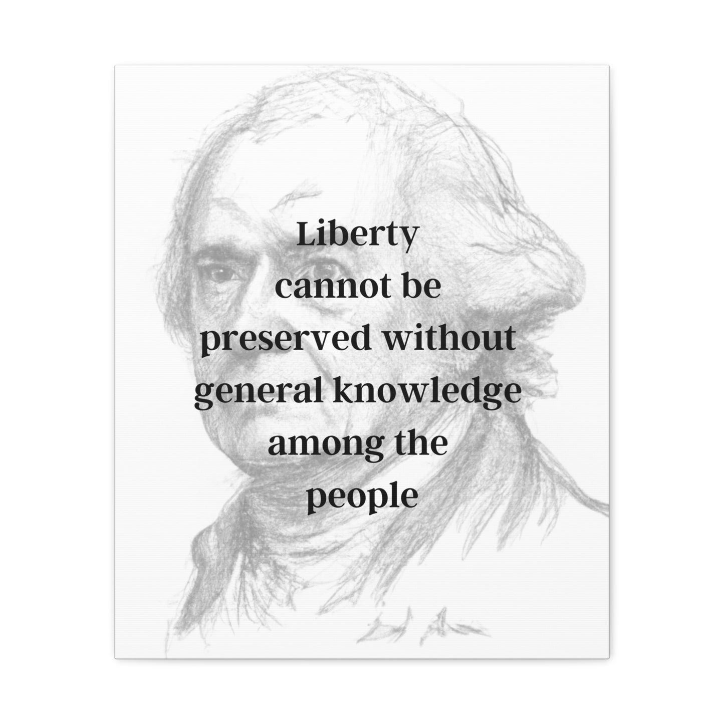 John Adams Quote 1, Canvas Art, Light Print, 2nd President of the United States, American Patriots, AI Art, Political Art, Canvas Prints, Presidential Portraits, Presidential Quotes, Inspirational Quotes