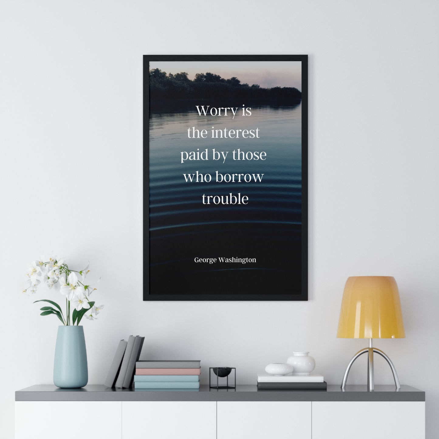 George Washington Quote 3, Poster Art, 1st President of the United States, AI Art, Lake, Nature, Political Art, Poster Prints, Presidential Quotes, Inspirational Quotes