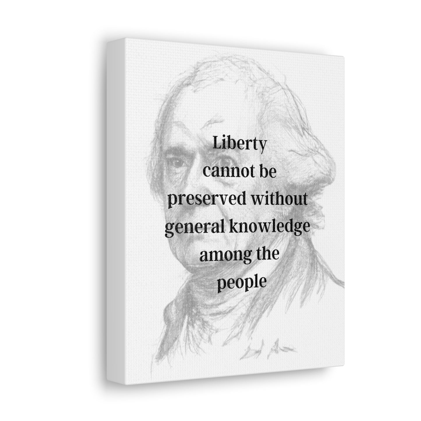 John Adams Quote 1, Canvas Art, Light Print, 2nd President of the United States, American Patriots, AI Art, Political Art, Canvas Prints, Presidential Portraits, Presidential Quotes, Inspirational Quotes