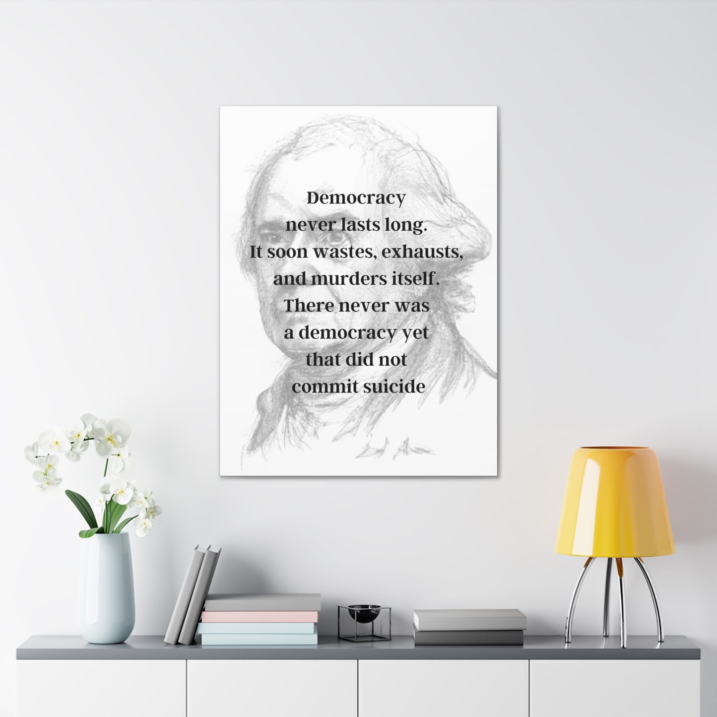 John Adams Quote 2, Canvas Art, Light Print, 2nd President of the United States, American Patriots, AI Art, Political Art, Canvas Prints, Presidential Portraits, Presidential Quotes, Inspirational Quotes