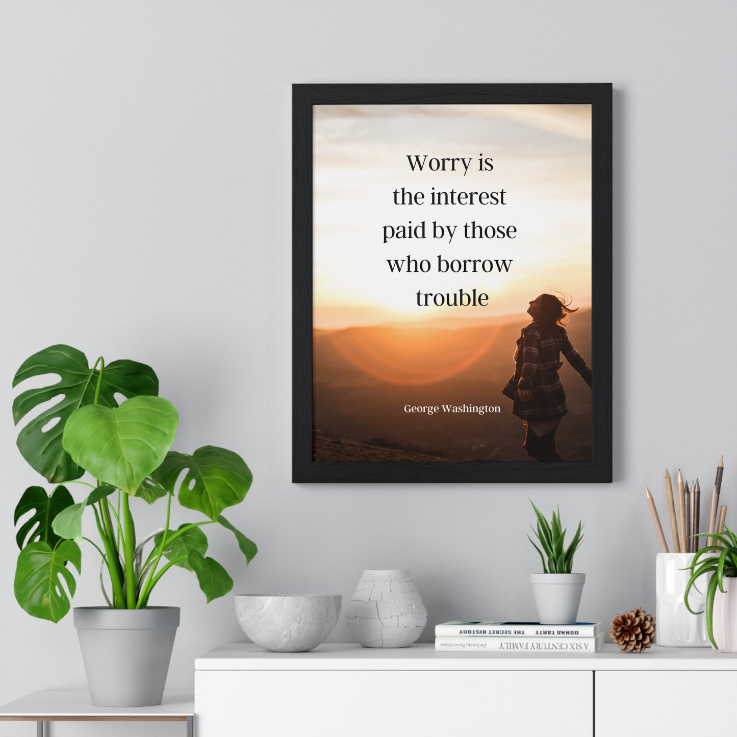 George Washington Quote 3, Poster Art, 1st President of the United States, AI Art, Sunset, Nature, Political Art, Poster Prints, Presidential Quotes, Inspirational Quotes