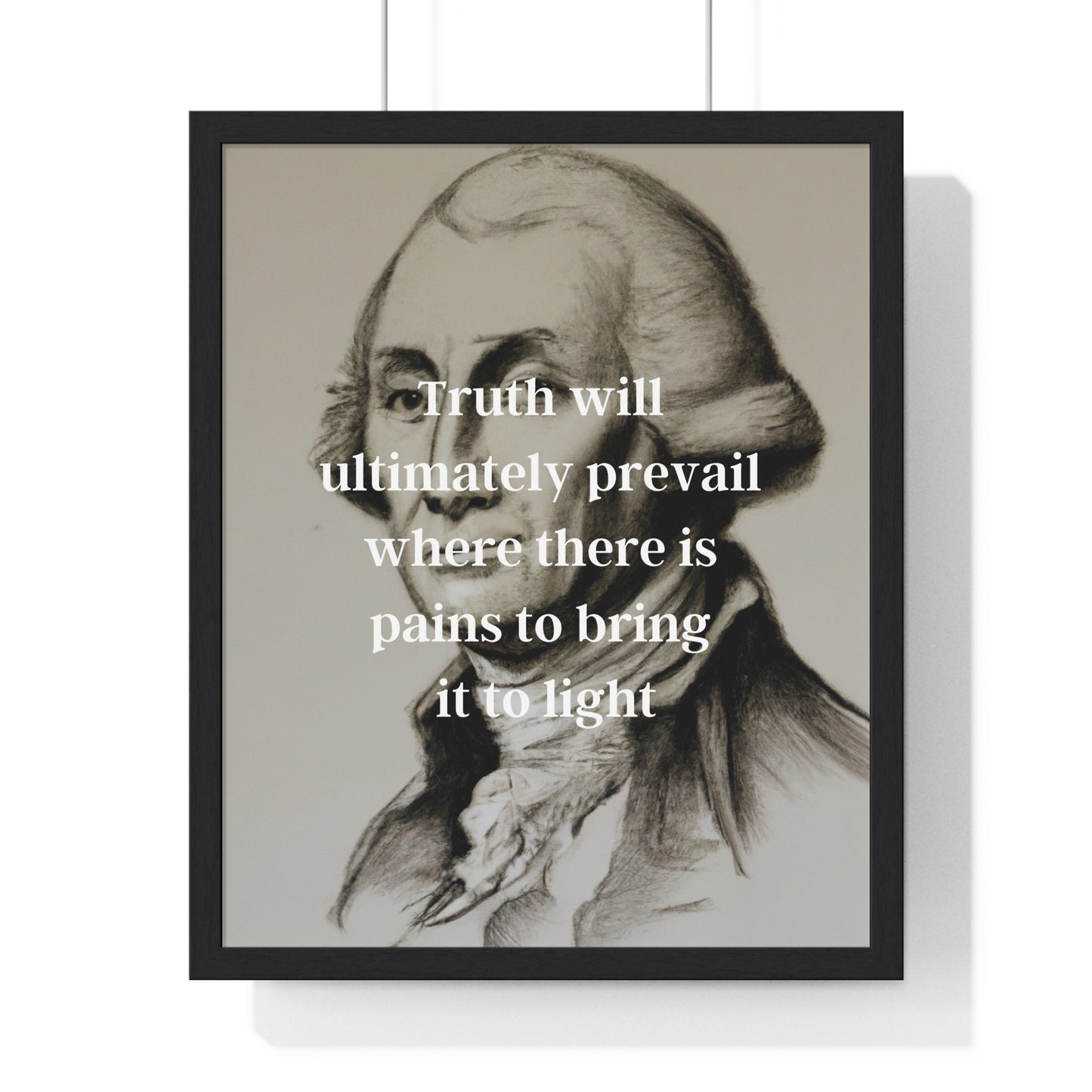 George Washington Quote 2, Poster Print, Neutral, 1st President of the United States, American Patriots, AI Art, Political Art, Poster Prints, Presidential Portraits, Presidential Quotes, Inspirational Quotes