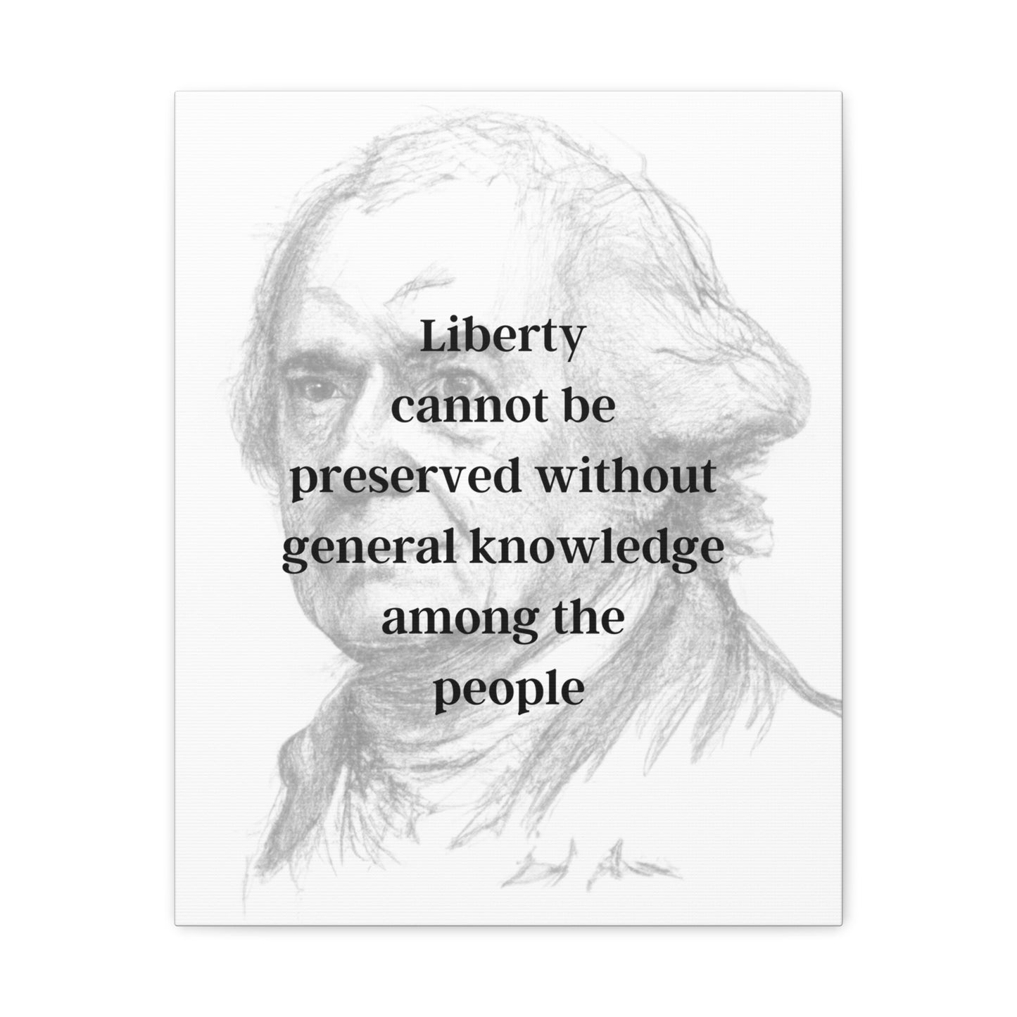 John Adams Quote 1, Canvas Art, Light Print, 2nd President of the United States, American Patriots, AI Art, Political Art, Canvas Prints, Presidential Portraits, Presidential Quotes, Inspirational Quotes