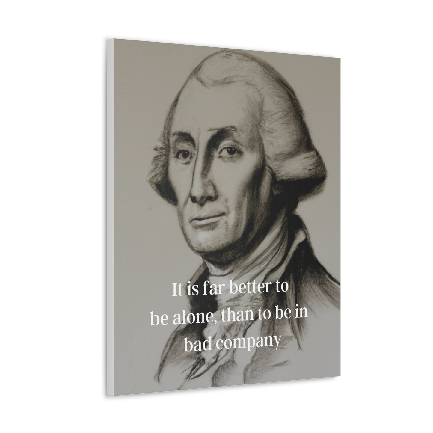 George Washington Quote 1, AI Canvas Art, Neutral Toned Portrait #2, 1st President of the United States, American Patriots, AI Art, Political Art, Canvas Prints, Presidential Portraits, Presidential Quotes, Inspirational Quotes
